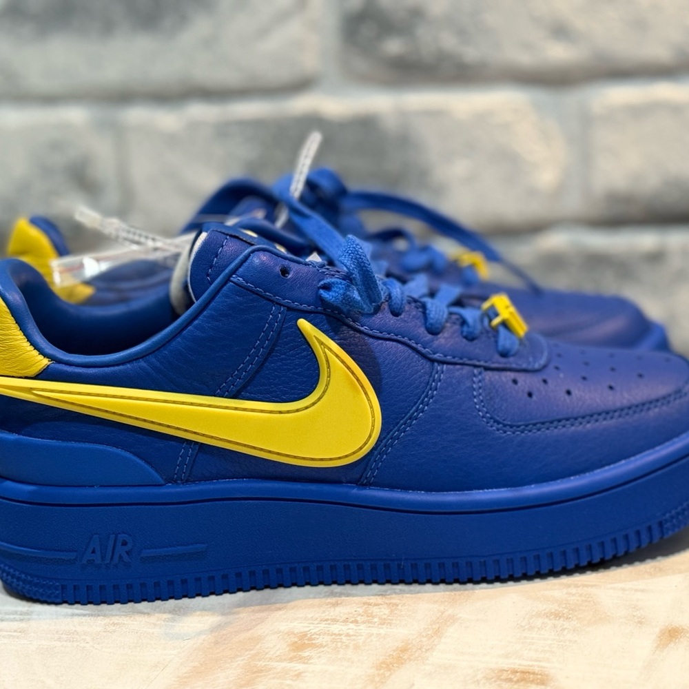 Nike AMBUSH Air Force 1 Low Game Royal Blue and Yellow Sneakers Size 5
